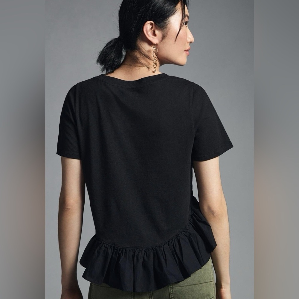 Maeve Anthropologie Ruffle-Hem Blouse Top - Picture 2 of 7